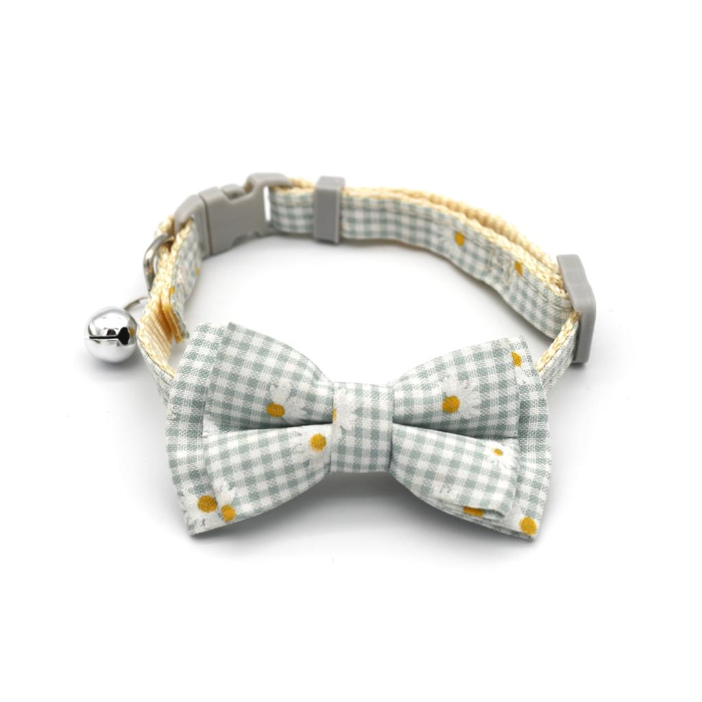 1pc Cute Cat Collar Small Puppy Cat Dog Collars Bow Kitten Collar Bowknot Necklace With Bell For Dog Cat Chihuahua Pet Supplies