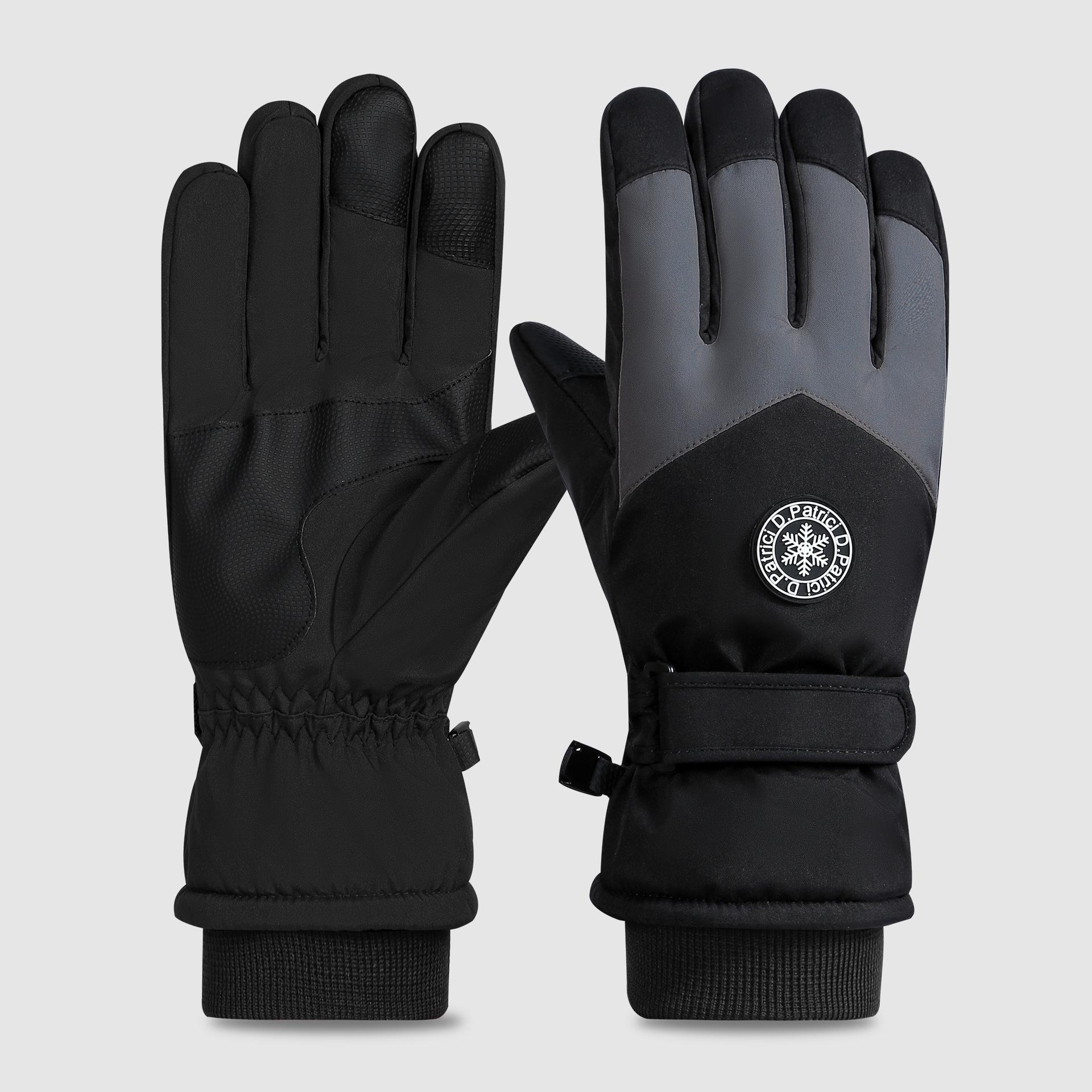 

Winter Touchscreen Ski Gloves: Warm, Non-slip, Fleece-Lined, Windproof for Cold Weather Cycling and Electric Vehicle Use. One Size