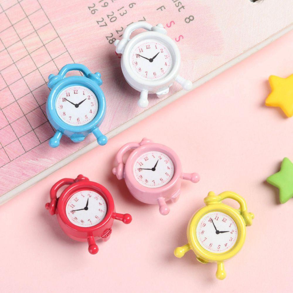 Living Room Accessories Doll Clocks Alarm Clock Mini Home Decoration Dollhouse Miniature Toy