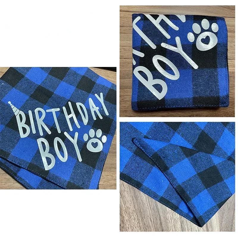 Pet Party Decoration Set Dog Birthday Triangle Scarf Hat Bow Tie Dog Birthday Decoration Suppliesdog Supplies