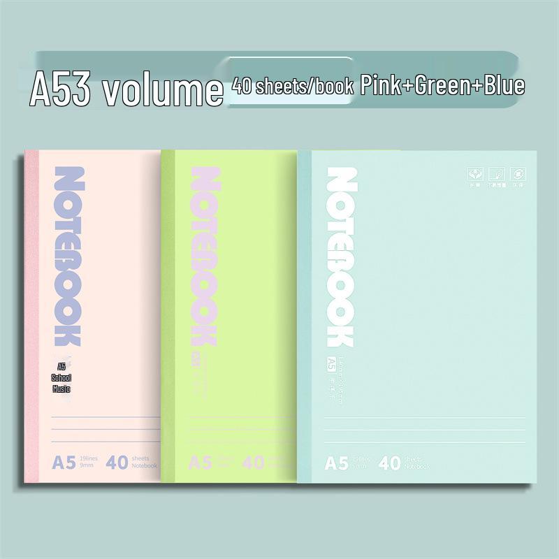 Vibrant Color Block A5/B5 Notebook - Ideal for Students, Soft Cover, No Ink Bleed, Smooth Writing