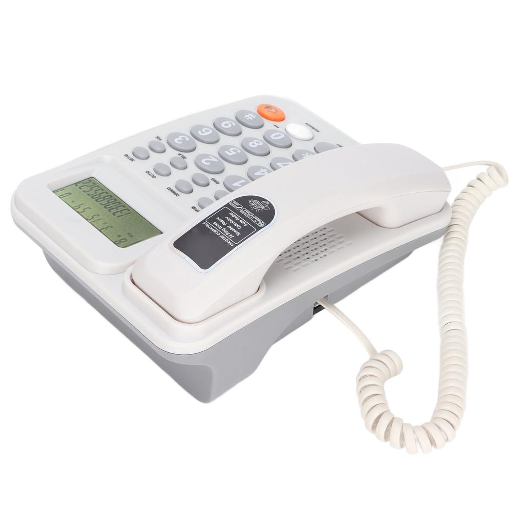 KXT2027CID Corded Telephone Caller ID Semi Hands Free 24 Ringtones Fixed Landline Phone with Display for Office