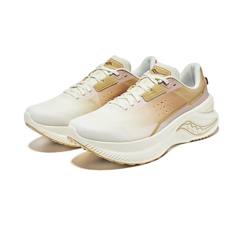 Saucony Shift Flow Lingxun Shock Absorbers Slip Resistant Abrasion Resistant Low top Running Shoes Unisex Beige Khaki Saucony S28223-2