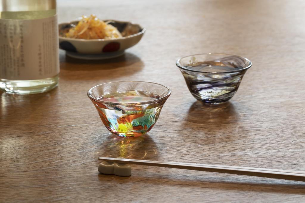 Aderia Tsugaru Glass Nebuta Light Sake Cup Made In Gift Suitable for Cold Ochoko and Chilled Stylish Gift for and A Great Gift for Visiting or Any