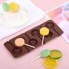 6 Cavity Consecutive Whirlpools Lollipop Molds Handmade Chocolate Mold DIY Chocolate Cheese Stick Silicone Mold Kitchen Bakeware
