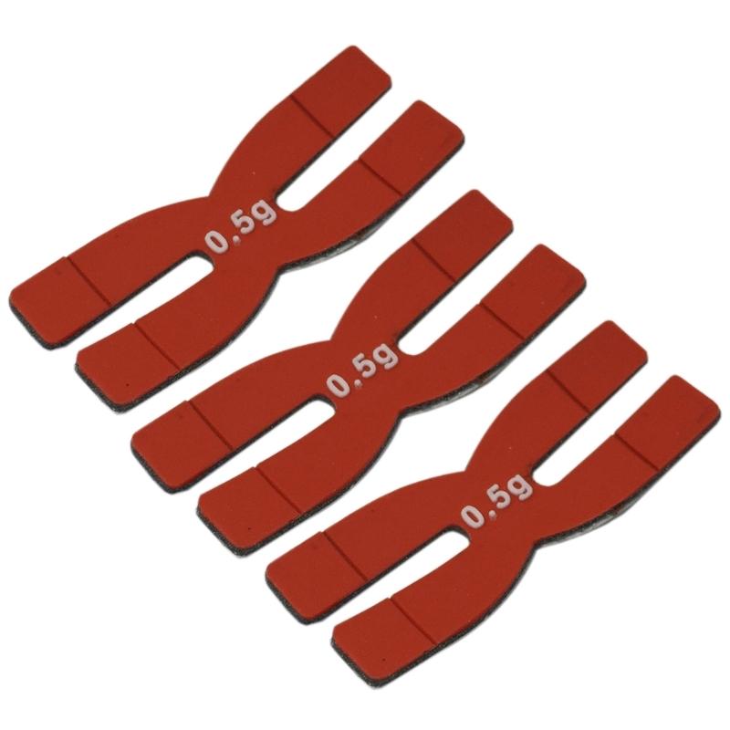 

3 Pcs Badminton Racket Weight 0.5g Racket Head Balance Strips H Shape Silicone Balance Bar Tennis Racket Accessories