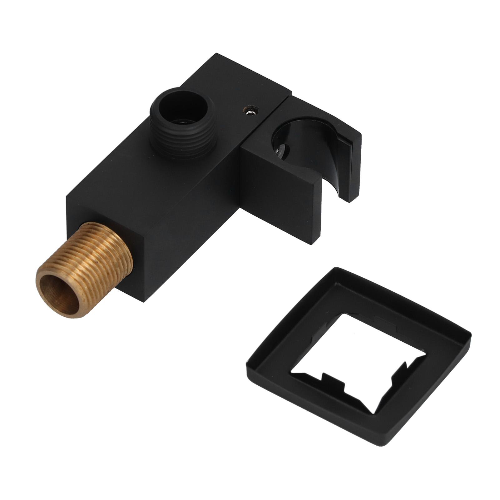 

Медный держатель для душевой лейки для ванной комнаты, вращающийся, регулируемый, кронштейн для крепления душевой лейки, матовый черный