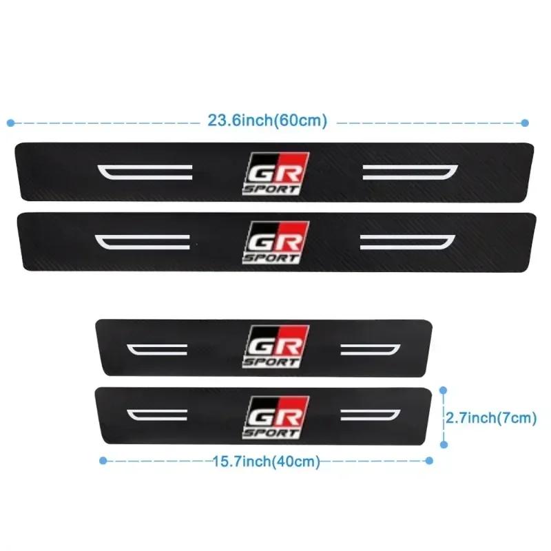 5 Pezzi per Toyota GR Sport Gazoo Racing Corolla Prius CVBTU7 Camry Yaris Hilux Adesivo Protezione Battitacco Auto Decalcomanie Paraurti Posteriore