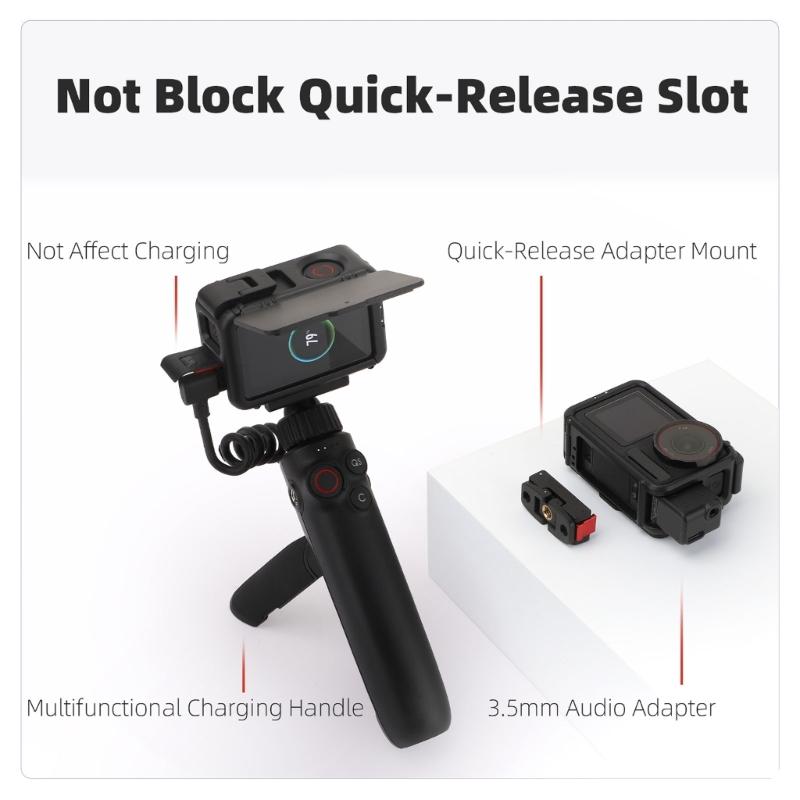 Detachable Shockproof Frame Cage Compatible for 5Pro/4/3 Sports Cameras Heat Dissipation Design Screen Sun Hood