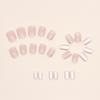24 Pieces Short Pink Tender Girl Glitter Powder Pearlescent Manicure Cute Natural Sweet Ins Wind Boxed Batch