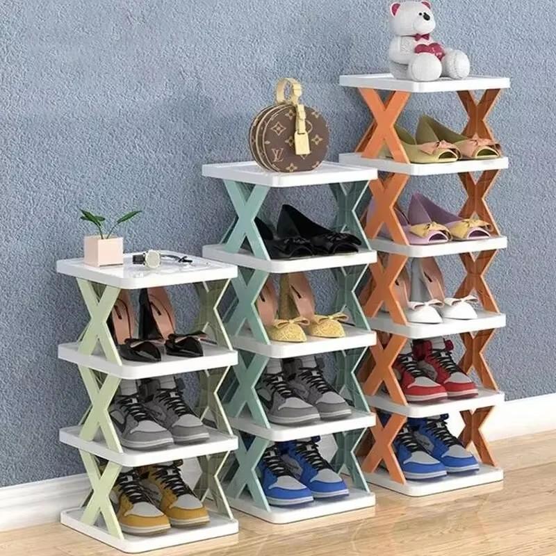 1Pc New Multi-Layer Shoe Rack Household Stackable Shoe Cabinet Space Saving Storage Dormitory Shoes Storage Organizer Doorway