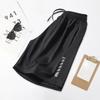 Mid-Rise Elastic Waistband Drawstring Pockets Men Shorts Outdoor Fitness Ice Silk Short Pants
