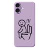 For iPhone 17 Case Stickman Toilet Pattern Printing Straight Edge TPU Phone Back Cover