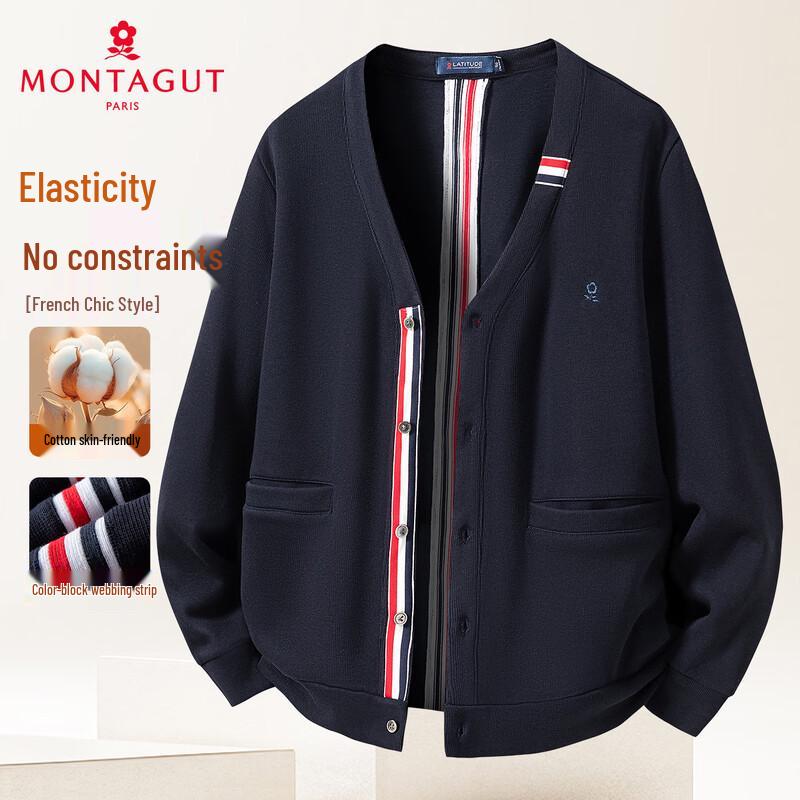 

Montagut Men s Autumn/Winter V-Neck Knit Cardigan M