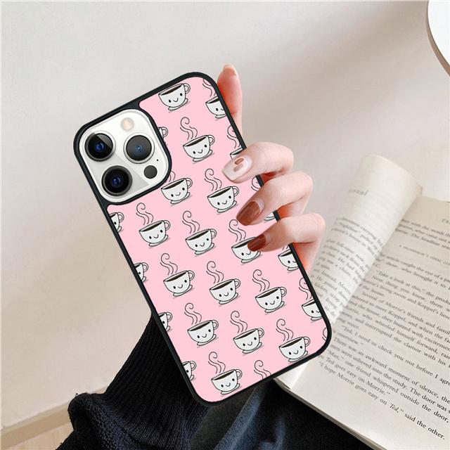 

Wine Cup Coffee Coque Shell For iPhone 17 Air 15 16 14 13 12 Pro Max 11 Pro Max Plus Phone Case Cover iPhone 12pro max