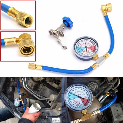 Air Conditioning Refrigerant Charging Hose Automotive Air Conditioning Charge Hose Measuring Hose Kit R134a A//C Charging Adapter with Gauge