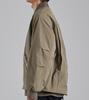 Button Seoul Minimal Diagonal Pocket Blouson Zip-Up Jacket (Beige)