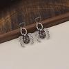 Retro Halloween Spoof Spider Shape Fashion Exaggerated Gothic Style Earrings Accessories