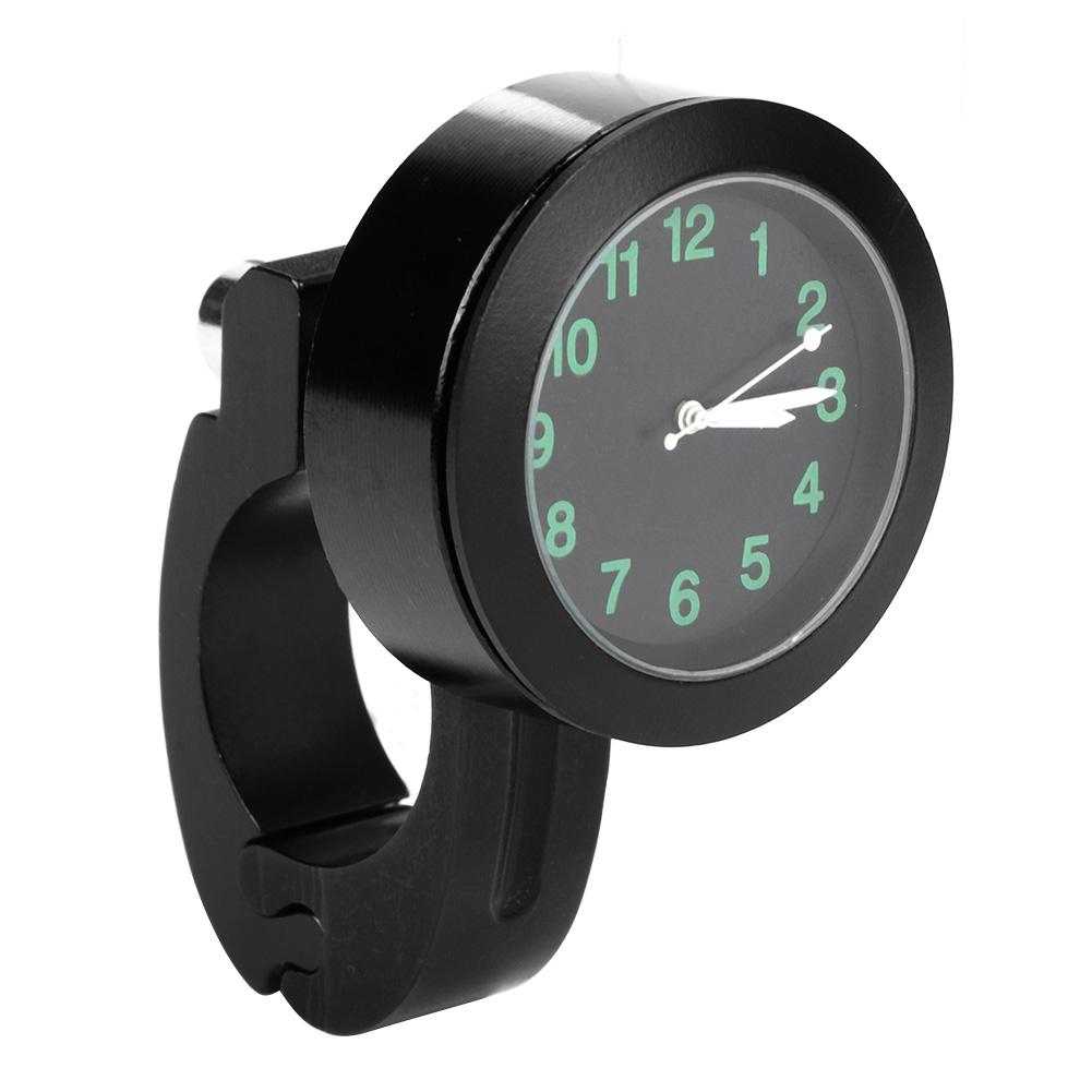 Waterproof Aluminum Alloy Handlebar Mount Clock Watch for Universal Motorcycles (Black)