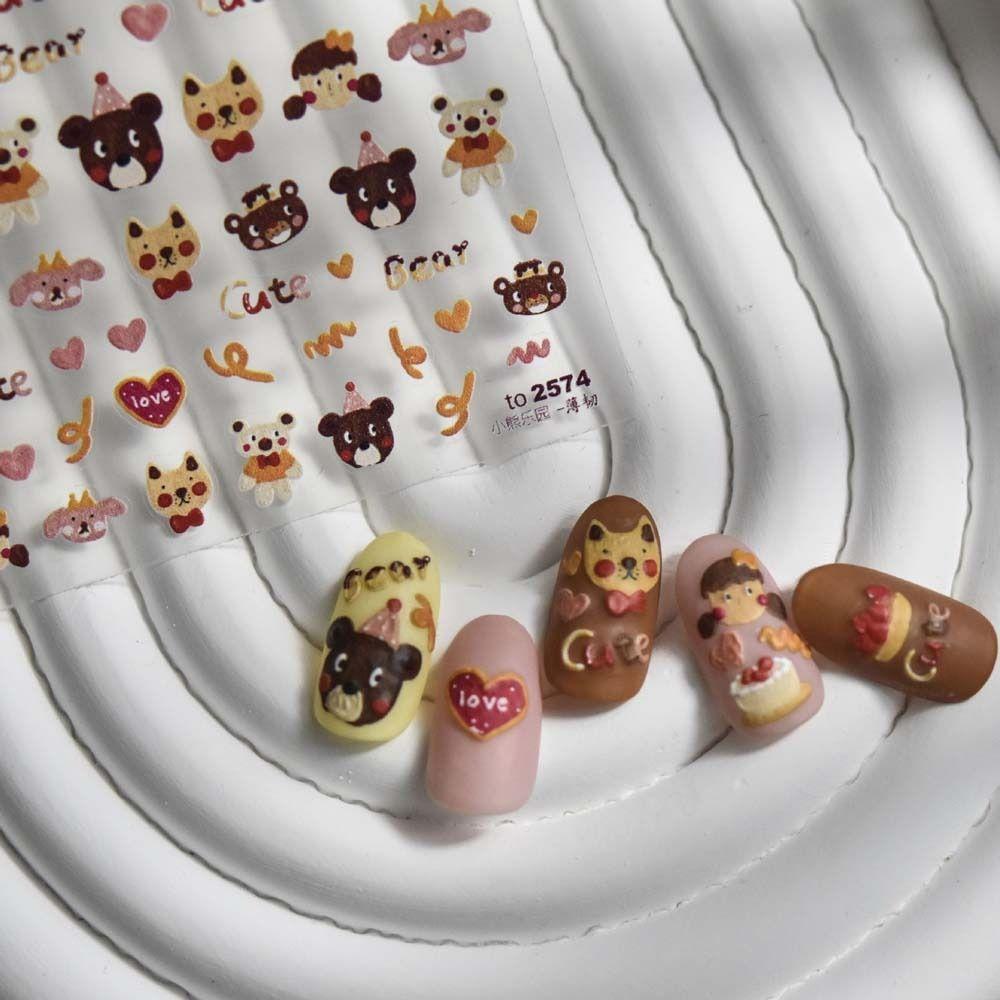 

Украшения для дизайна ногтей, китайские новогодние наклейки для ногтей, мультяшные наклейки для ногтей, наклейки для ногтей с кроликами
