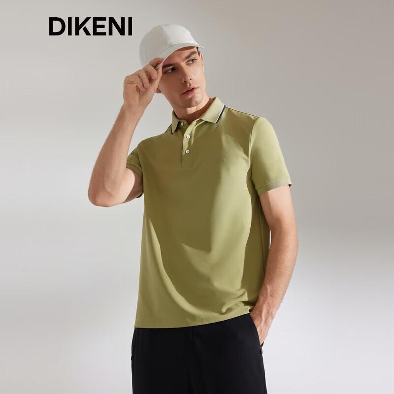 DIKENI Men s Summer Korean Fabric Cool Touch Polo Shirt L