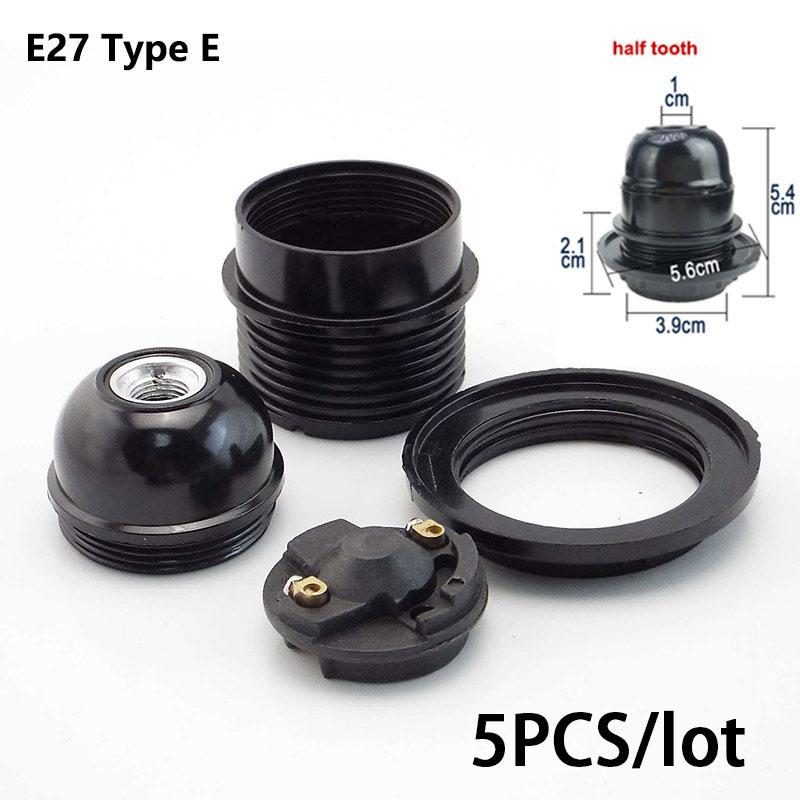

5 шт. AC 220 В E27 E14 полузубчатый винтовой светильник настольная лампа база гнездо вилка сменный патрон лампы E27 винтовые светильники E27 Type E