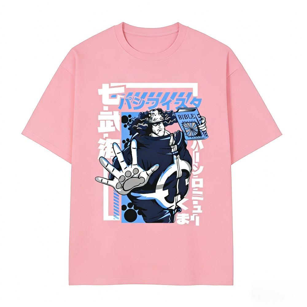 One Piece Bartholomew Kuma Unisex T-shirt 2026 Summer New Popular Anime Print American Casual Family Short Sleeved Top