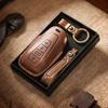 Retro Hand-Stitched Leather Key Cover for Geely Dihao Binrui