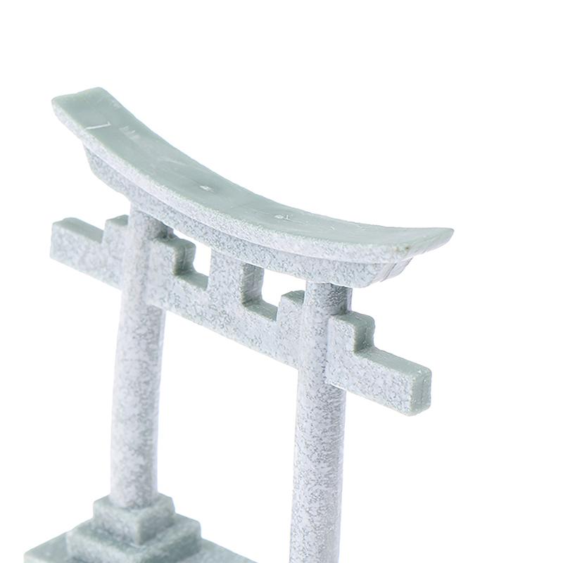 Torii Gate Aquarium Decor Miniature Ornamenttank Garden Shrine Shinto Landscape Sandstone Micro Decoration Simulation