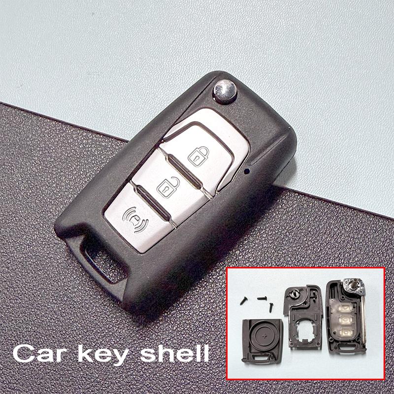 3 Buttons Car Folding Key Fob Shell Case Housing for Ssangyong Korando Actyon C200 key shell-toy04Blade