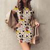 Vestito da Donna Casual Disney Cartone Animato Stampa Moda Mickey 5XL Vestiti Eleganti da Donna 2024 Top Sexy Slim Fit Minnie