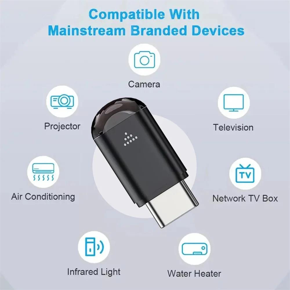 Smartphone Infrared Transmitter Adapter Control Type C Smart App Control Adapter Infrared Remote Suitable for Television