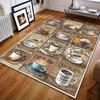 Verschiedene Geschmacksrichtungen Kaffee Kunstdruck Teppich Wohnzimmer Schlafzimmer Bettseite Sofa Bodenmatte Moderne Heimdekoration Bereichsteppich für Geschenke