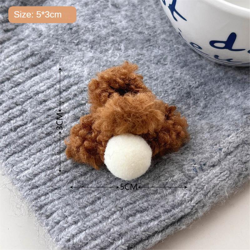 1/2/3Pcs Plush Heart Hair Clips For Women Autumn Winter Fur Hair Crab Clip Elegant Shark Hair Claws Headwear Hair Accessories