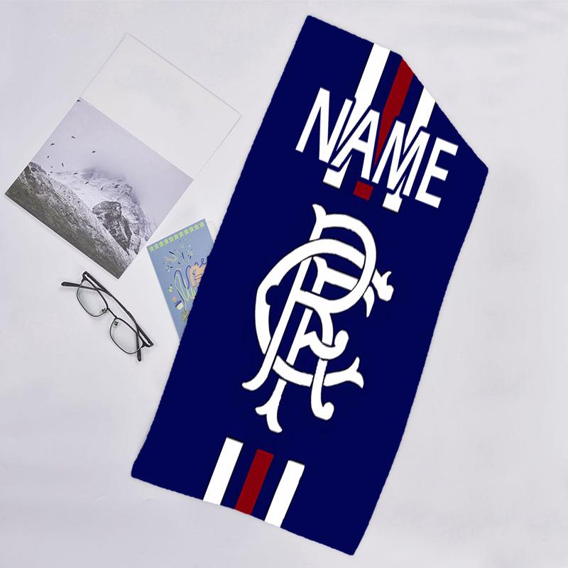1pc Football27 Beach Towel with Custom Name, Beach/Swimming/Bath/Picnic/Camping Towel, Suitable for Seaside Beaches