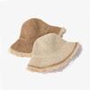 Japanese Style Straw Sun Hat With Irregular Brim For Women Handmade Breathable Beach Hat
