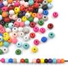 100pcs 8mm Colored Natual Wooden Beads for Craft Round Painted Wood Spacer Loose Beads for Home Party Festival Decoration
