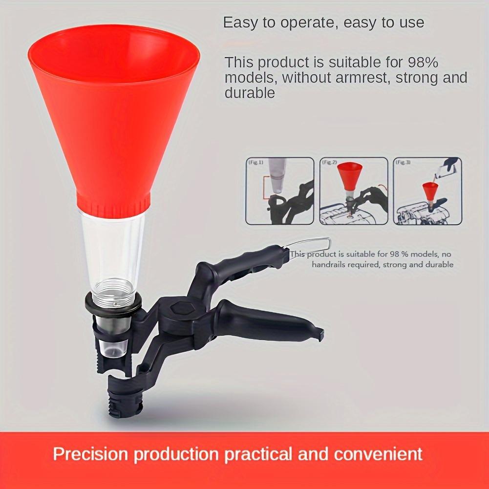 1PC car engine oil filling kit universal funnel with adjustable width clamping clip plastic multifunctional car oil filling tool