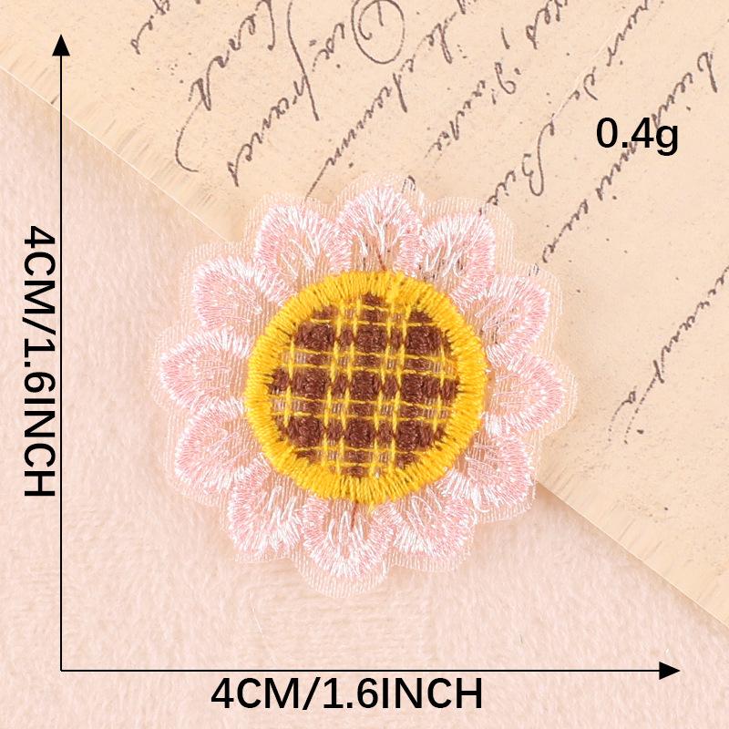 Computer Embroidery Label Can Be Sunflower Flower Cloth Label Clothing Accessories Hand Account Diy Accessories Accessories Embroidery Cloth Sticker