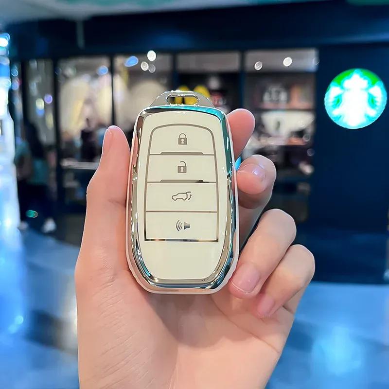Car Remote Key Case Cover Fob Shell For Toyota Cruiser Mirai Corolla Hilux Revo Innova Rav4 Tundra Fortuner Venza 4 Buttons TPU