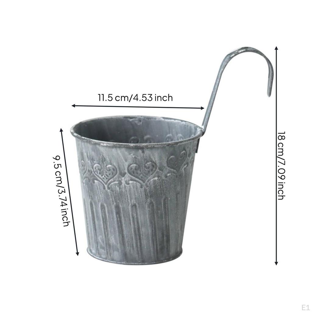 Hängender Blumentopf Vintage Pflanzgefäß Gealterte Pflanze mit Haken für Innendekorateure,