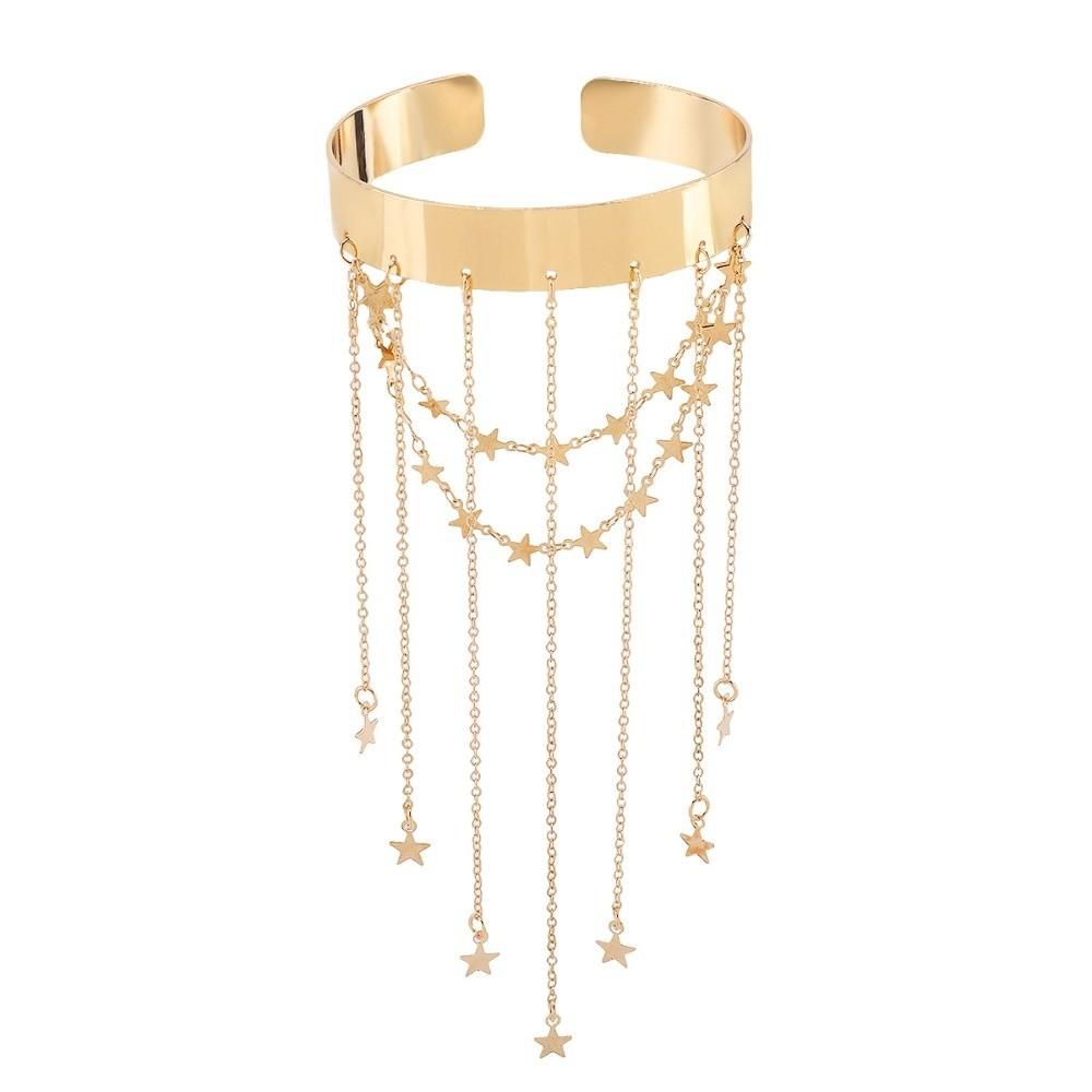 Zinc Zinc Alloy Fringe Arm Cuff Bracelets Adjustable Open Upper Arm Bracelet  Arm Accessories