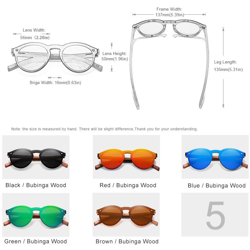 Kingseven Natural Wooden Sunglasses KINGSEVEN Bubinga Men's Polarized Glasses Wooden Fashion Sun Glasses Original Accessories