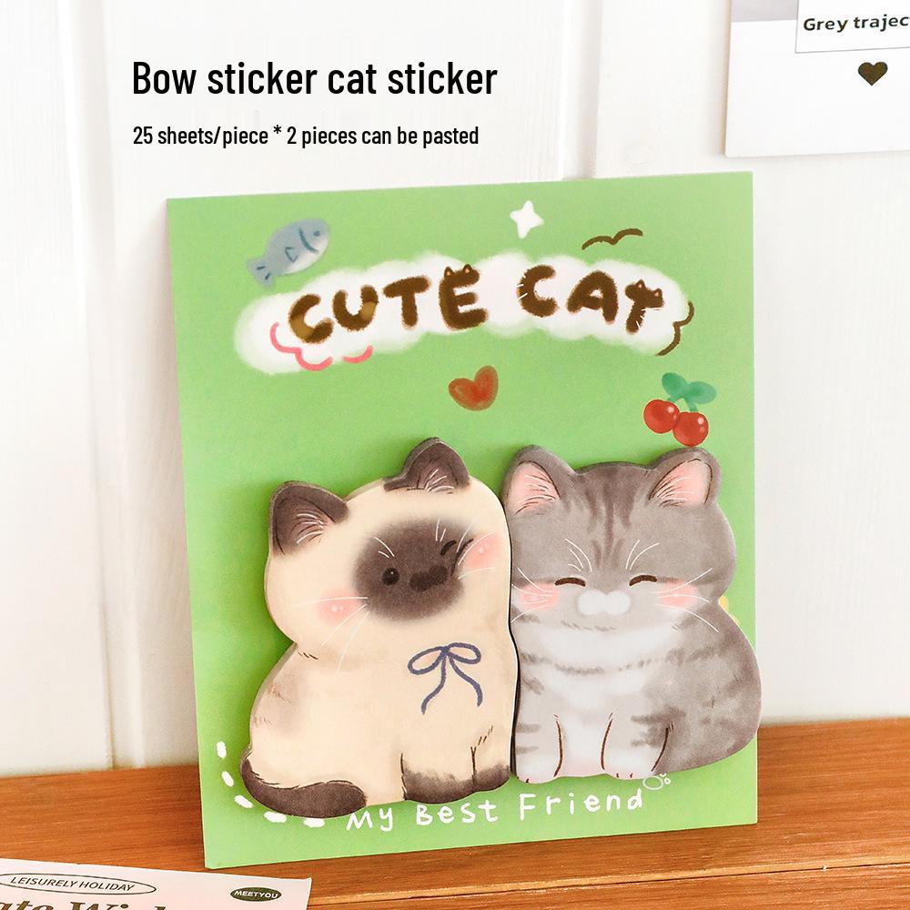 Creative Cartoon Animal Sticky Notes: Reusable and Cute Message Stickers for Students