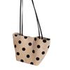 Korean Polka Dot Linen Tote: Versatile Summer Shoulder Bag for Women