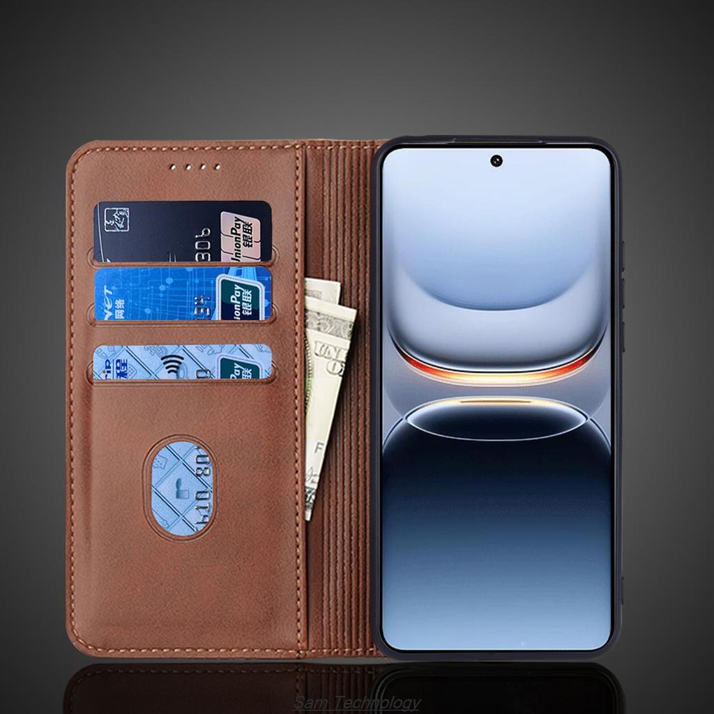 Magnetická přitažlivost Kožené pouzdro pro Vivo iQOO 13 iQOO13 V2408A 6.82" Pouzdro Knížkové pouzdro Peněženka Tašky na telefon Fundas Coque