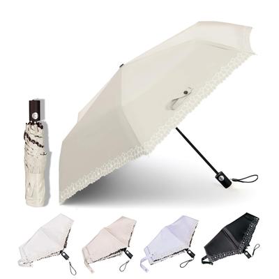 Rain and Shine Floral Folding Oz UV Complete Light Automatic Opening and Closing Opening and Closing Made of Glass Parasol and Rain High Density Easy