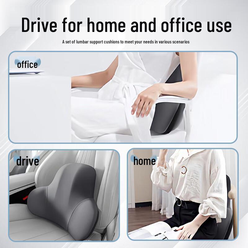 Memory Foam Ergonomic Lumbar & Neck Support Cushion