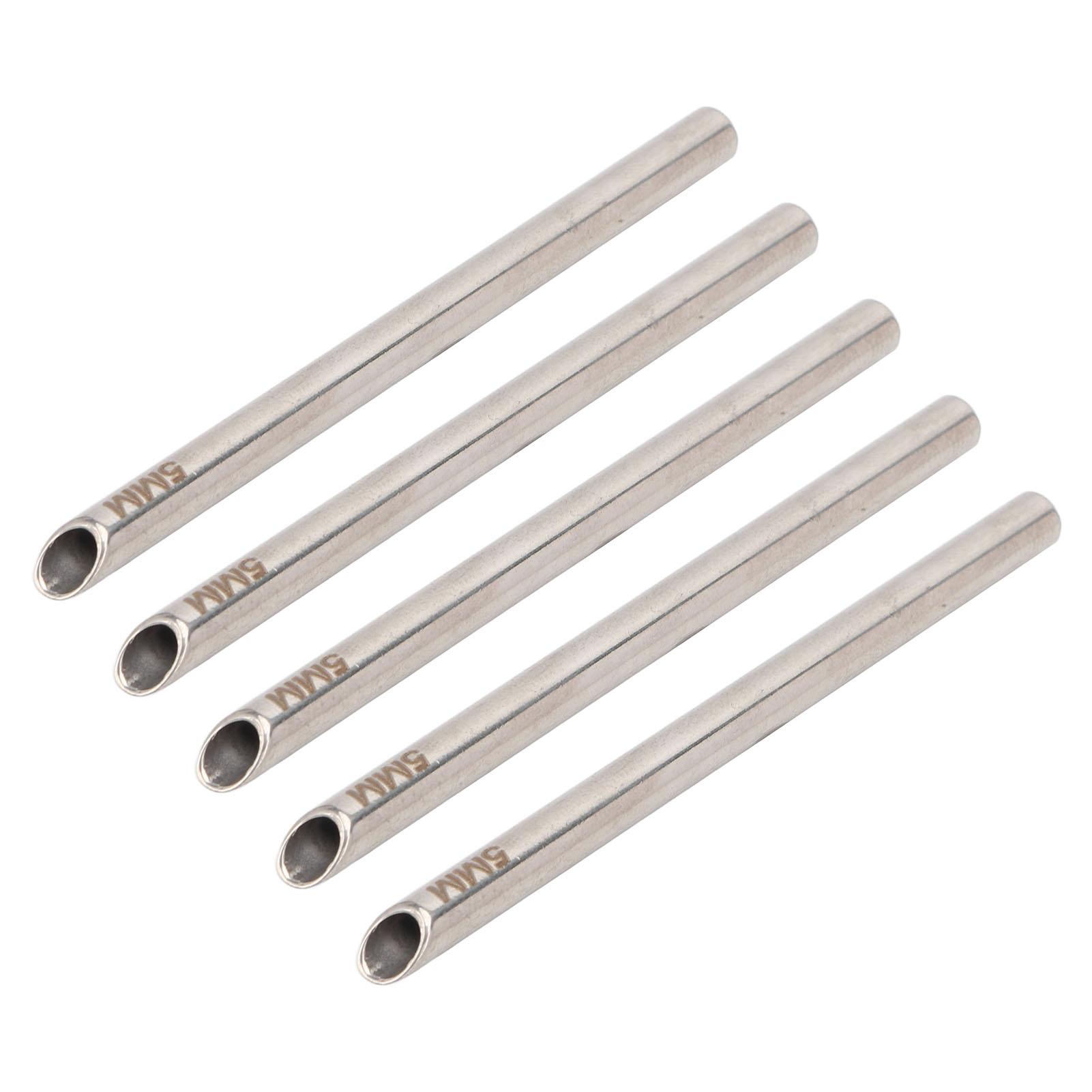 

5 шт. игл для пирсинга, принимающие трубки, гипоаллергенные украшения для тела, удерживающие пирсинг-приемник 0,24 дюйма