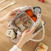 New lunch box bag for office workers  corduroy insulated hand-held bento bag high appearance level lunch bag